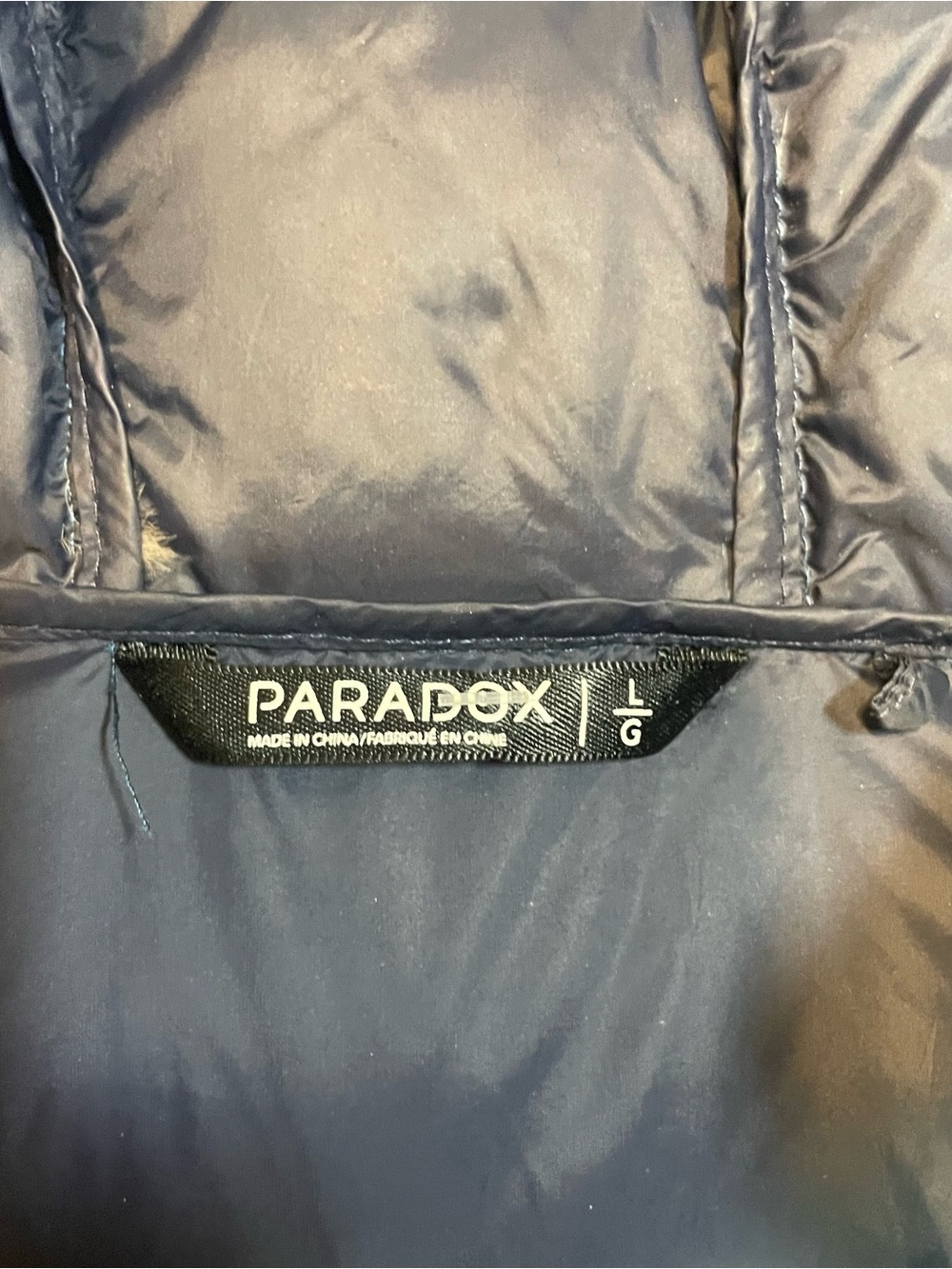Paradox Duck Down Feather Light Packable Hooded Puffer Jacket Blue L - Picture 6 of 12
